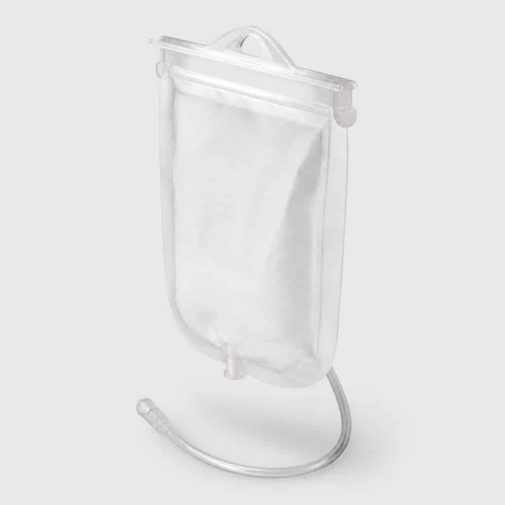 Poche souple de filtration suspendue avec son tuyau